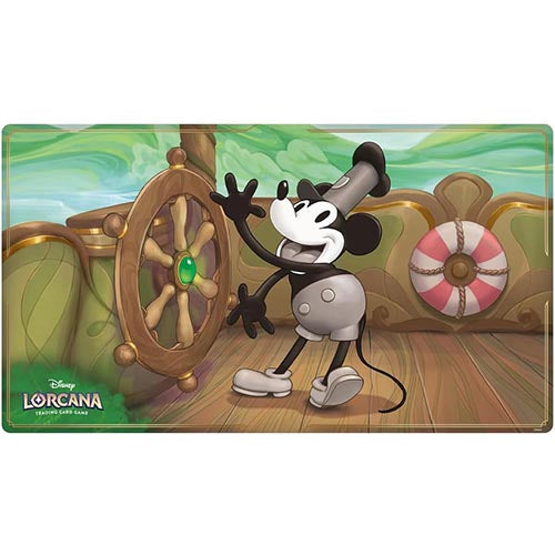 Disney Lorcana TCG Japanese Edition Official Playmat "Mickey Mouse Steamboat Willie" Main image
